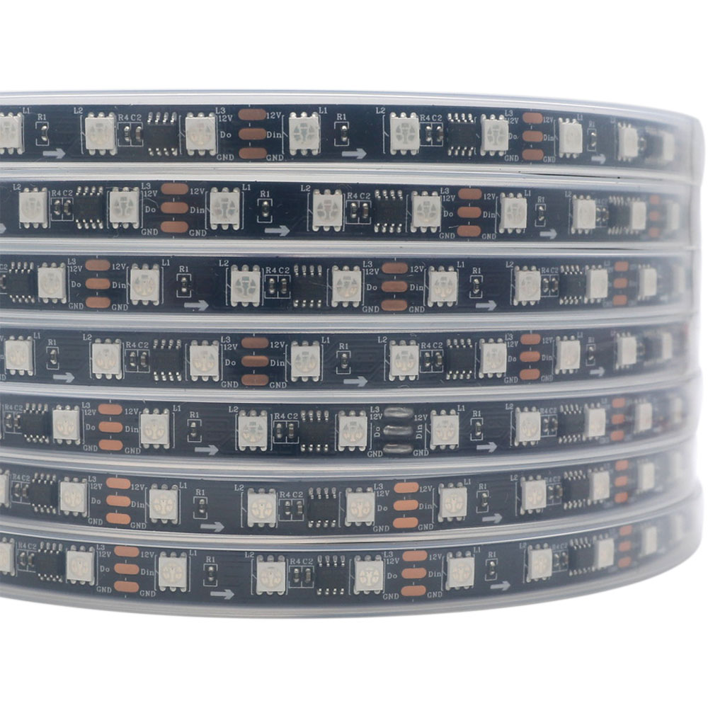 WS2811 DC12V Waterproof IP67 Addressable Digital Full Color Chasing Flexible LED Strip Lights - 18LEDs/ft